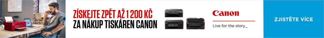 Cashback až 1 200 Kč na vybrané tiskárny Canon