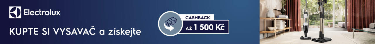 Cashback až 1 500 Kč na vybrané vysavače Electrolux
