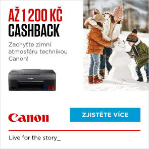 Cashback až 1 200 Kč na vybrané tiskárny Canon