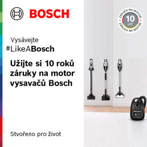 10 let záruka na motor vysavačů Bosch