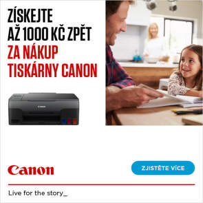 Cashback až 1 000 Kč na vybrané tiskárny Canon