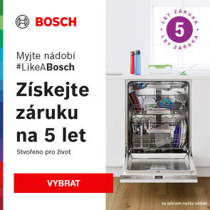 5 let záruka na myčky Bosch