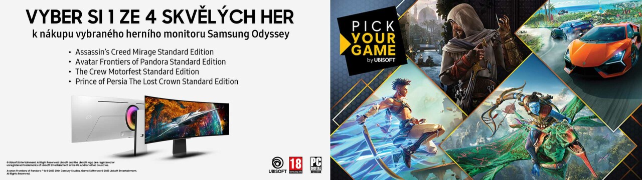 Vyber si hru k nákupu vybraného herního monitoru Samsung Odyssey