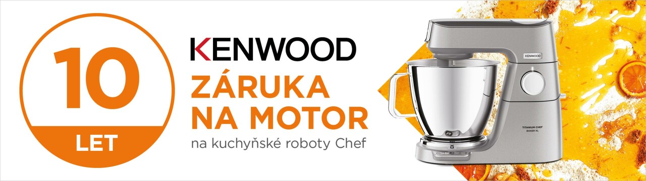 10 let záruka na motory kuchyňských robotů Kenwood