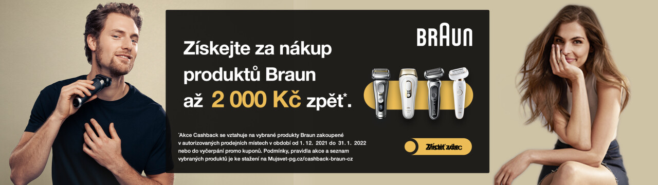 Cashback až 2 000 Kč na vybrané produkty Braun