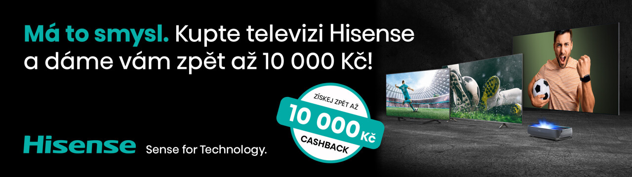 Cashback až 10 000 Kč na vybrané televize Hisense