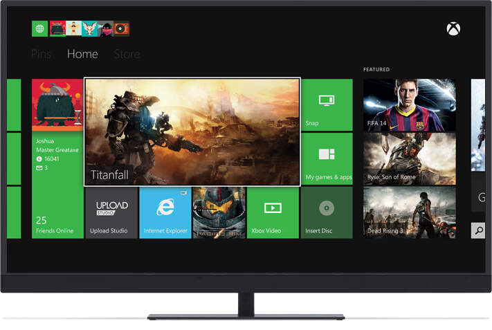 Domovská obrazovka - Xbox One 500 GB