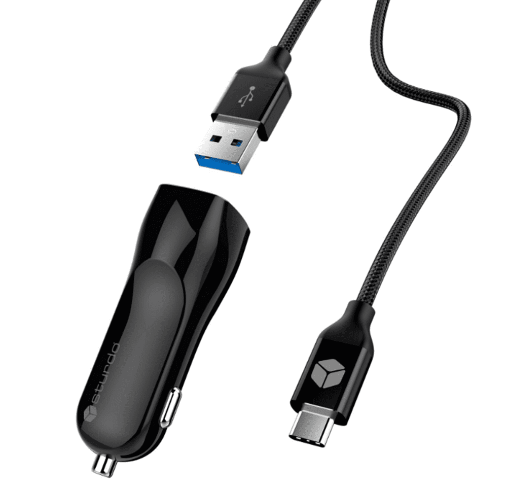 Autonabíječka Sturdo autonabíječka USB-C 3A černá