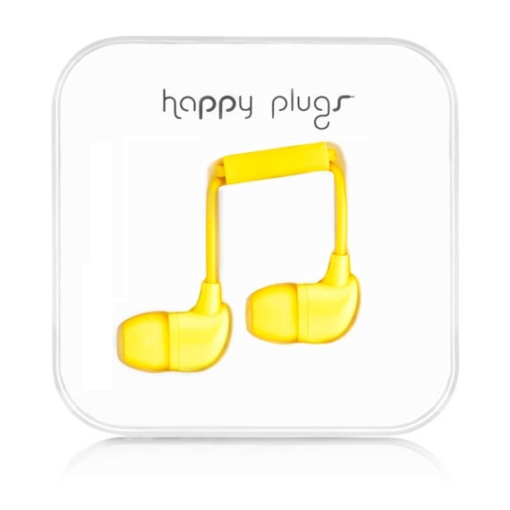 Sluchátka k mobilům Happy Plugs In-Ear 7721 (žlutá)