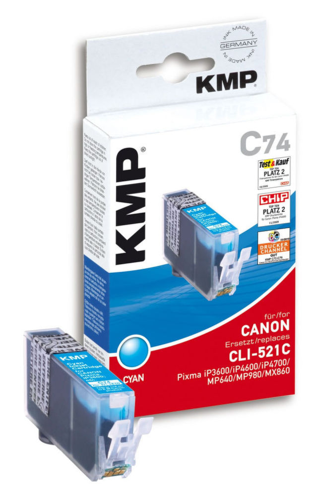 Inkoustová náplň KMP C74 komp.recykl.náplň CLI-521C