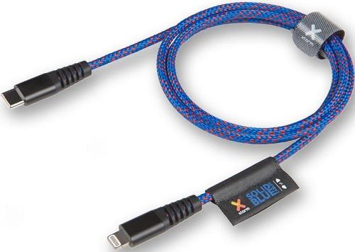 Datový kabel Xtorm Solid datový kabel USB-C/Lighting 1 m modrý