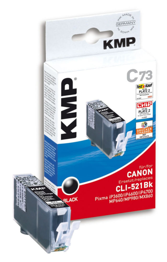 Inkoustová náplň KMP C73 komp.recykl.náplň CLI-521BK