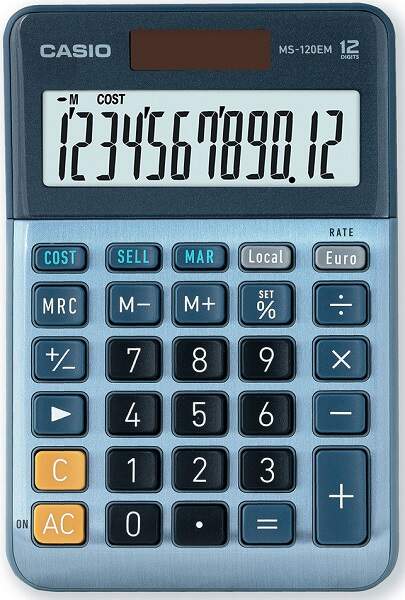Kalkulačka Casio MS-120 EM modrá