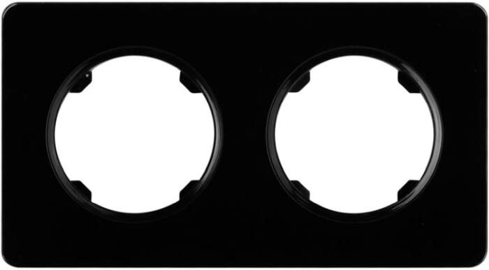 Rámeček dvojnásobný DPM OVA1002GB černý skleněný dvojrámeček