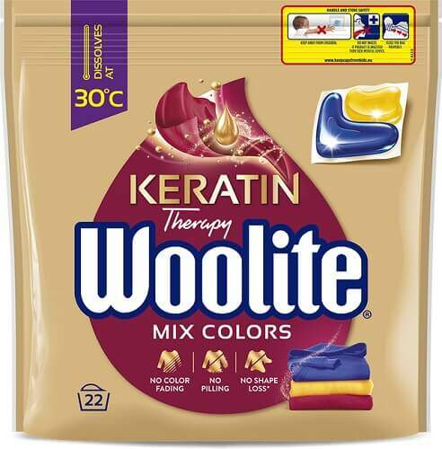 Prací prostředek Woolite Color gelové kapsle na praní 22 ks