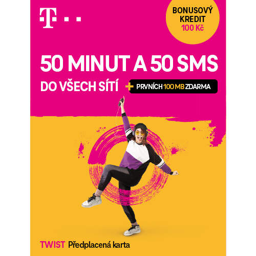 SIM karta T-Mobile Twist SIM karta 50 min/50 SMS