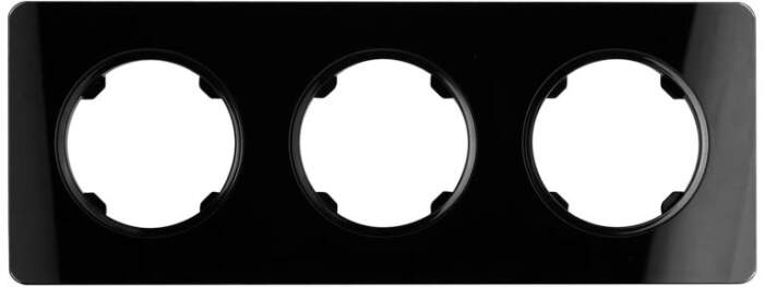 Rámeček trojnásobný DPM OVA1003GB černý skleněný trojrámeček