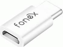 Redukce Fonex micro USB/USB-C adaptér bílý