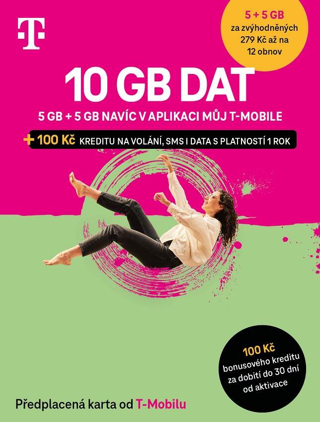 SIM karta T-Mobile SIM karta 10 GB