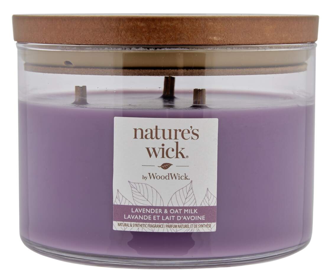 Vonní svíčka Nature's Wick Lavender & Oat Milk vonná svíčka 433,2 g