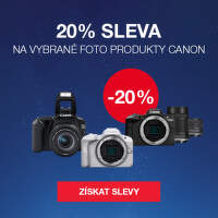 20 % sleva na foto produkty Canon