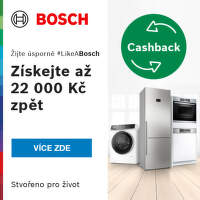 Cashback až 22 000 Kč na velké spotřebiče Bosch