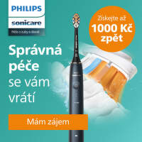 Cashback až 1 000 Kč na zubní kartáčky Philips Sonicare