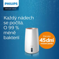 45 dní záruka vrácení peněz na zvlhčovače vzduchu Philips