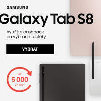 Cashback až 5 000 Kč na tablety Samsung Galaxy S8