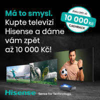 Cashback až 10 000 Kč na vybrané televize Hisense