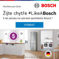 5 let záruka na vybrané spotřebiče Bosch