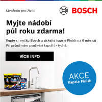 Půl roku mytí zdarma k myčkám Bosch