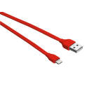 Trust plochý kabel s Lightning konektorem 1m, červená