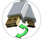 INHOUSE MKF-Reversible USB Gold 1,2 BK
