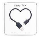 Happy Plugs MicroUSB/USB (černý)