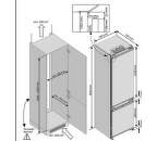 Beko BCSA306K2S, Vestavná kombinovaná chladnička