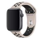 Apple Watch 44 mm Nike sportovní řemínek S/M a M/L, pískově béžový/černý
