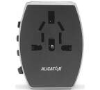 Aligator 3x USB / USB-C Smart IC cestovní nabíječka, černá