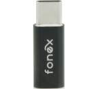 Fonex Micro USB/USB-C adaptér, černá