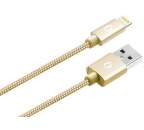 Aligator Premium Lightning kabel 2A 50 cm, zlatá