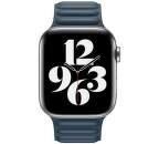 Apple Watch 44 mm kožený remienok baltsky modrý M/L