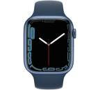 Apple Watch Series 7 GPS 45 mm modrý hliník s hlubokomořsky modrým sportovním řemínkem