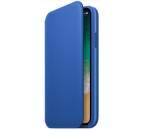 Apple Leather Folio pre iPhone X, modrá