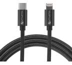 4smarts Fast Charge USB-C/Lightning datový kabel 1m, černá