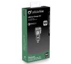 CellularLine Quick Charge 3.0 USB 18W autonabíječka, černá