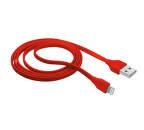 Trust plochý kabel s Lightning konektorem 1m, červená
