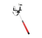 SBS selfie tyč s 3.5 mm konektorem, červená