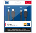 SPEEDLINK SL-4508-BK STREAM Play & Charge Cable Set - PS4, black
