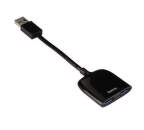 HAMA 54132 Mobil USB 3.0 Hub 1:2, čierny