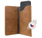 Fixed Pocket Book kožené pouzdro pro Apple iPhone 6/6S/7/8, hnědá